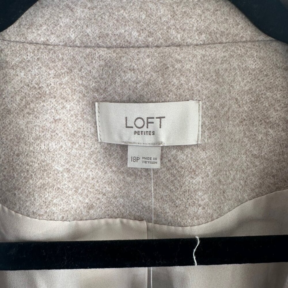 Brushed Herringbone Double Breasted Blazer 18 Petite - NEW - Picture 6 of 13